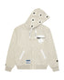 Moonface embroidered hooded jacket