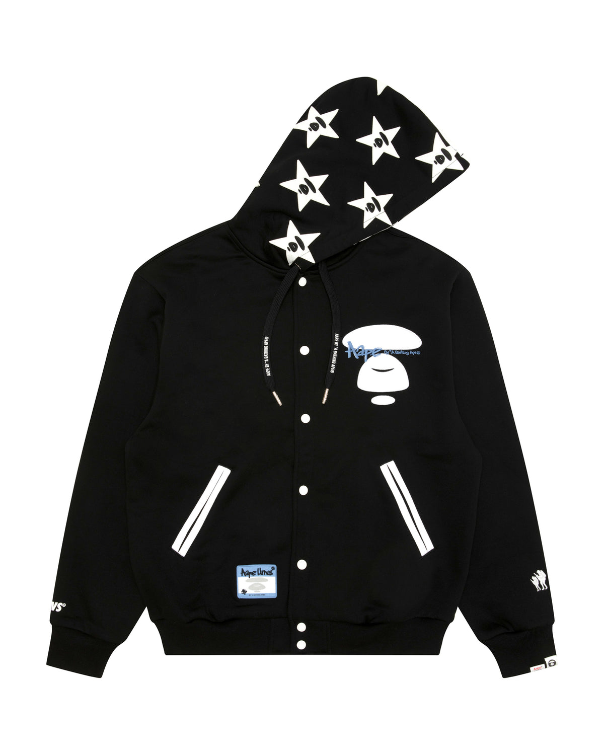 Moonface embroidered hooded jacket