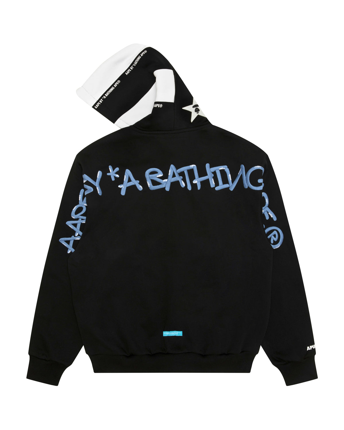 Moonface embroidered hooded jacket