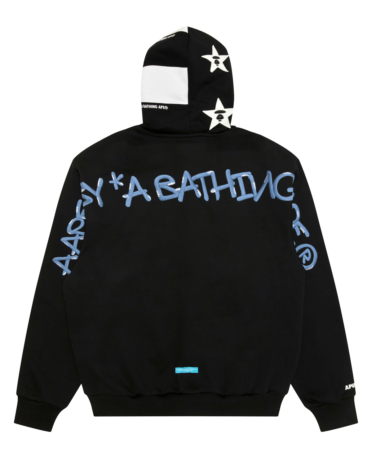 Moonface embroidered hooded jacket