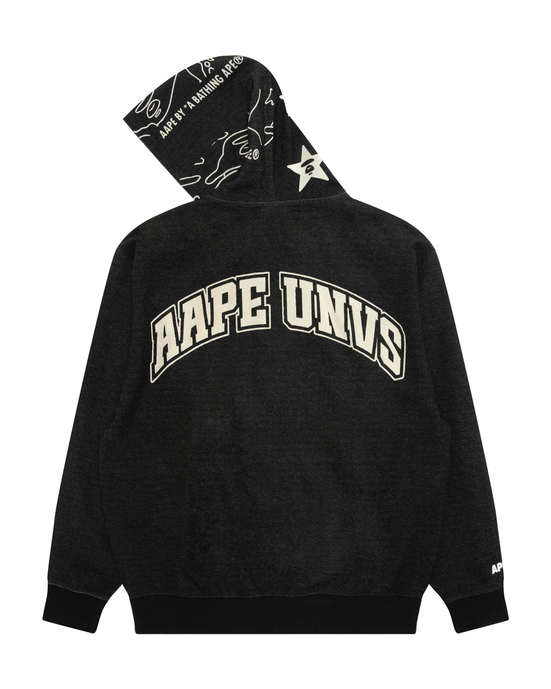 AAPEUNVS Burn Out Star Hood Zip-Up
