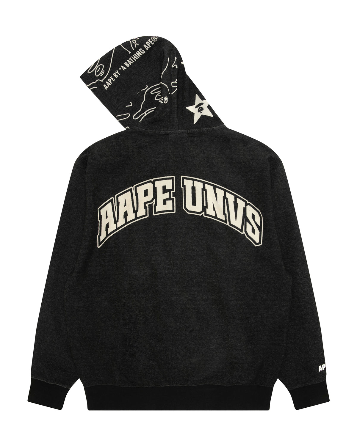 AAPEUNVS Burn Out Star Hood Zip-Up