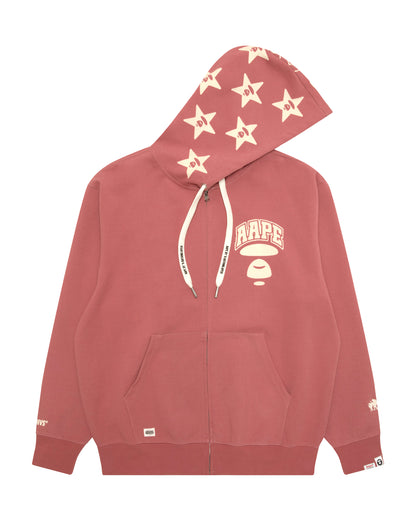 AAPEUNVS Burn Out Star Hood Zip-Up