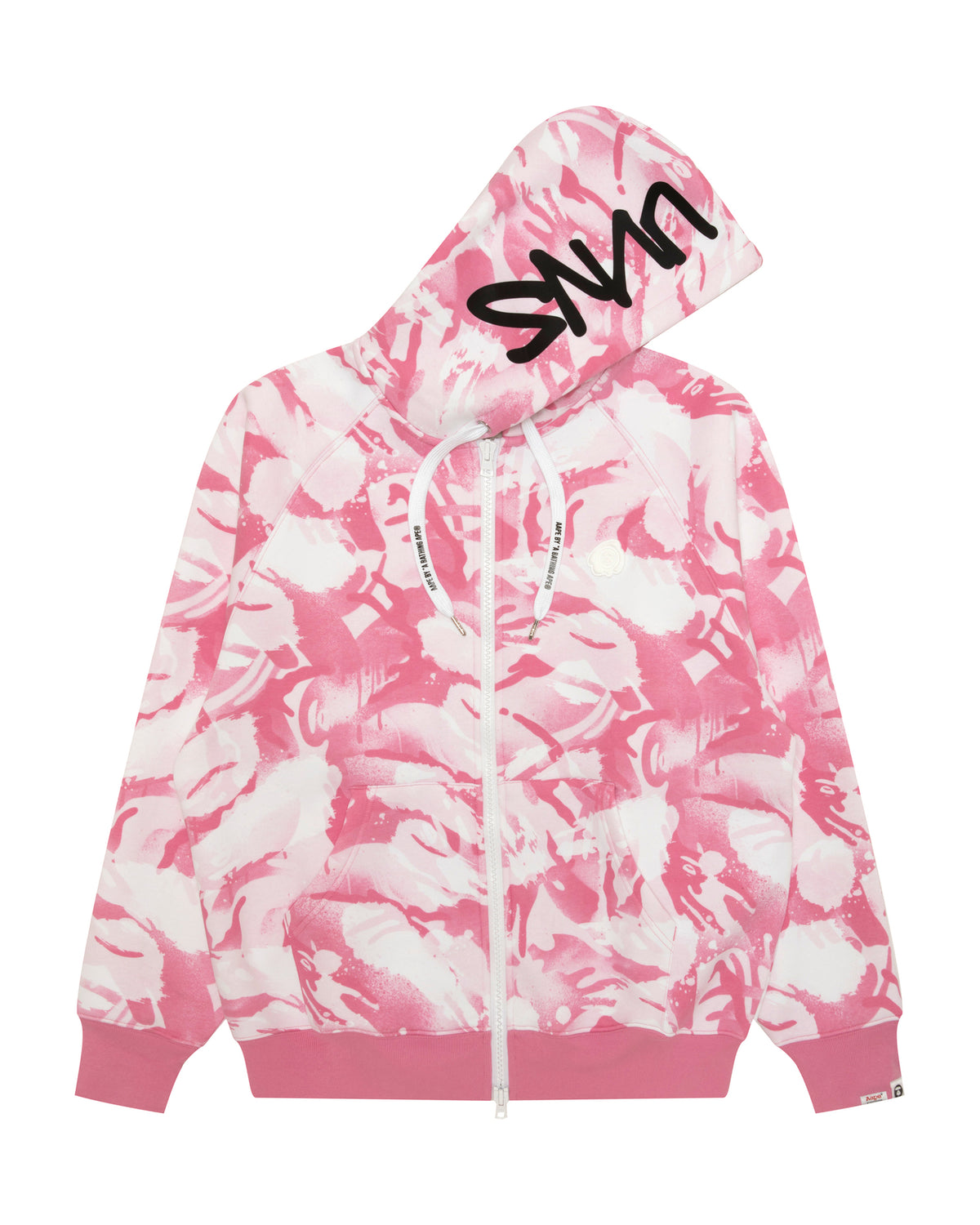 AAPEUNVS Printed Zip-Up Hoodie