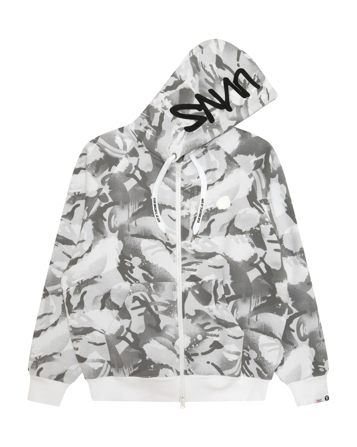 AAPEUNVS Printed Zip-Up Hoodie