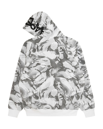 AAPEUNVS Printed Zip-Up Hoodie