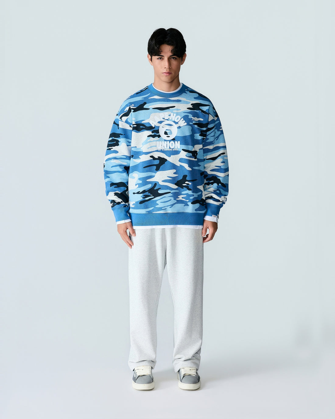 AAPENOW Moonface Crewneck Sweater