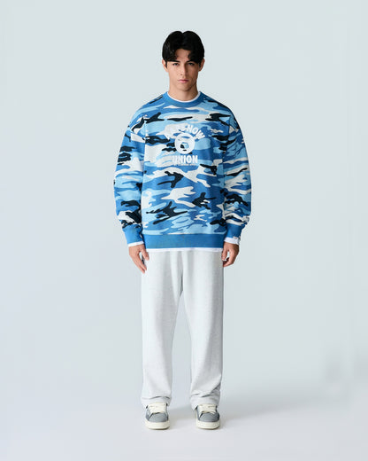 AAPENOW Moonface Crewneck Sweater