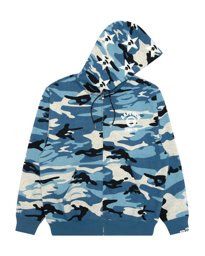 AAPE Woodland Camo Camo Zip-up Hoodie