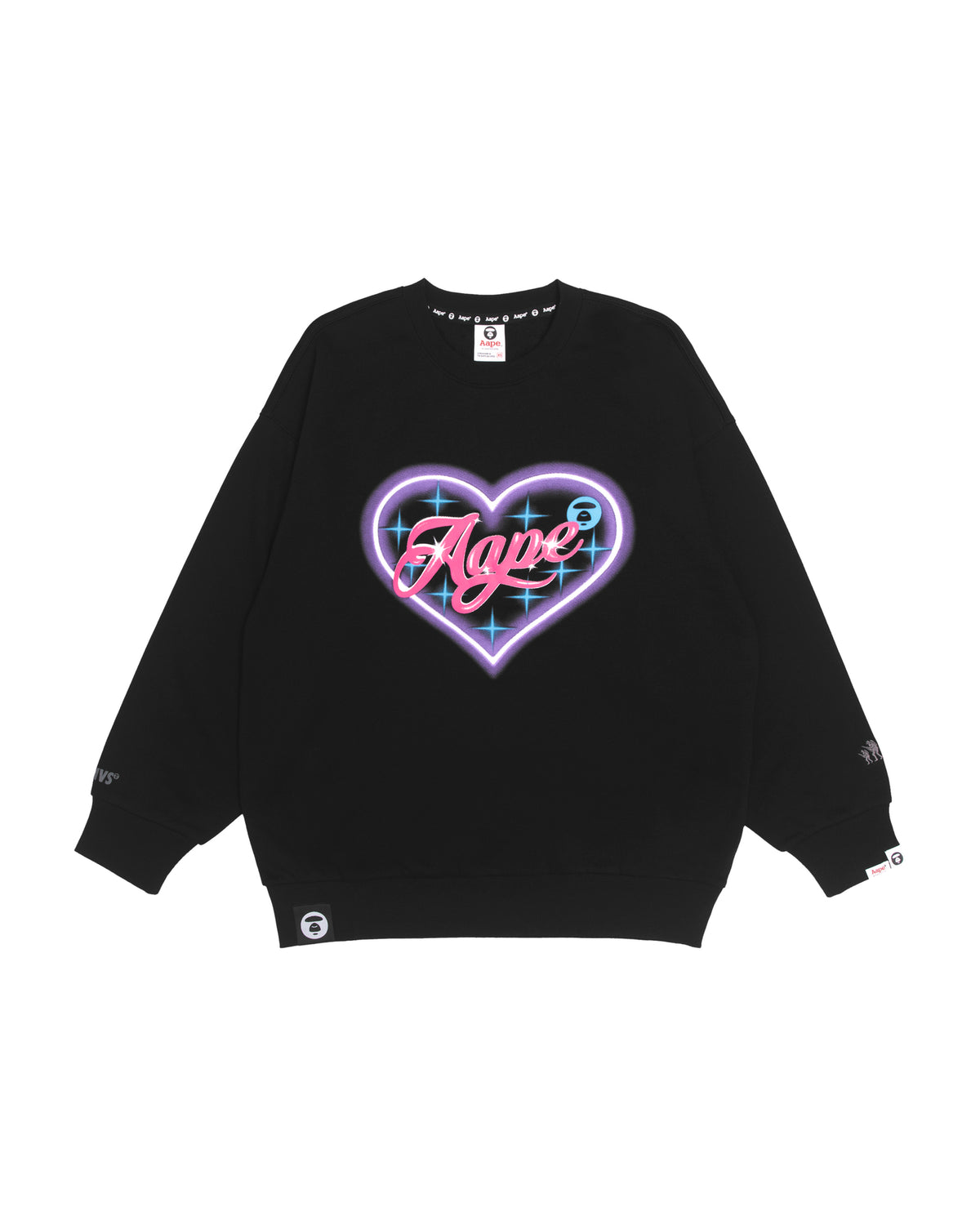 Moonface heart graphic sweatshirt