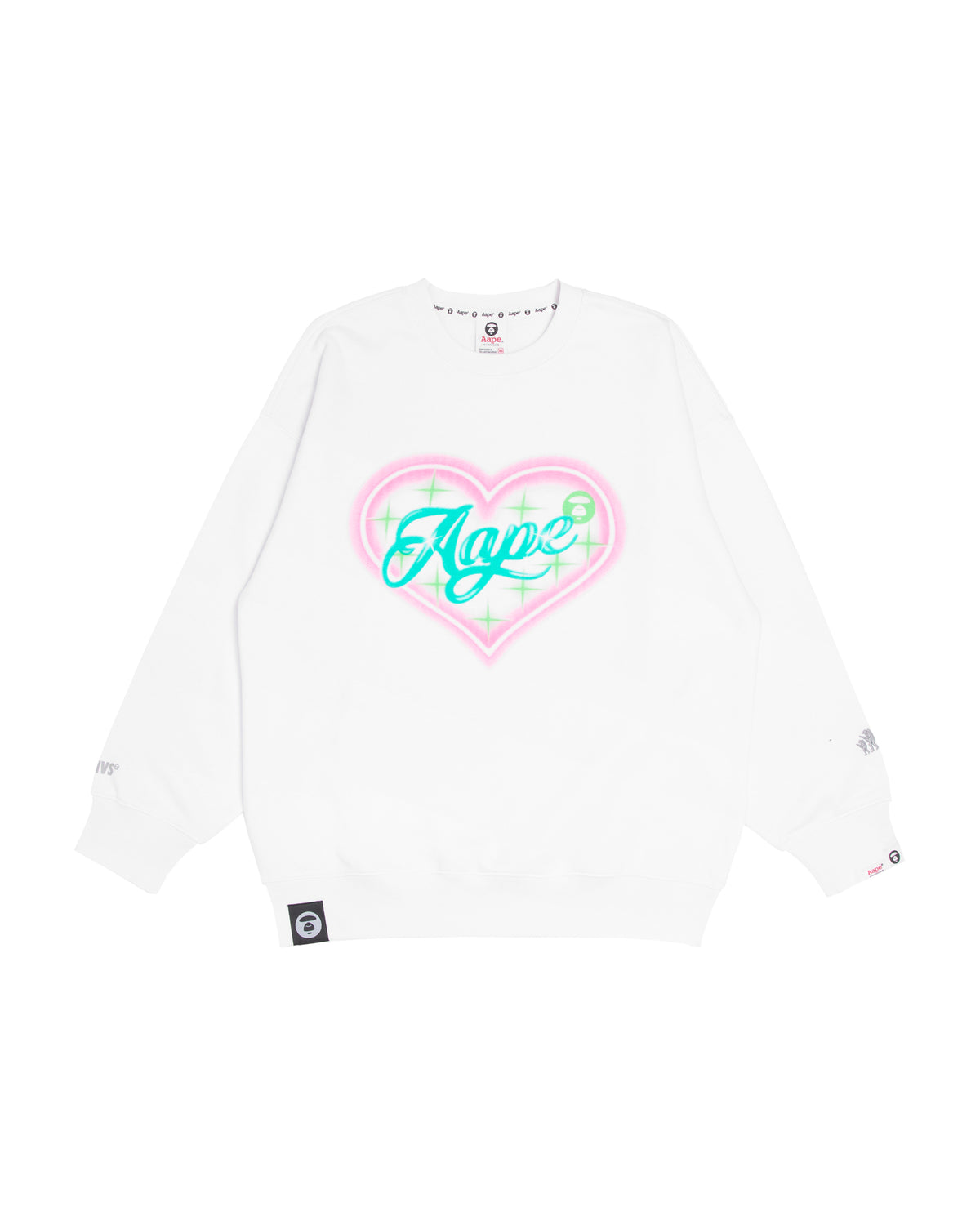 Moonface heart graphic sweatshirt
