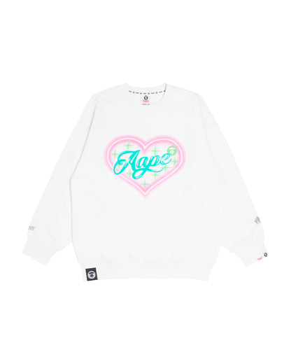 Moonface heart graphic sweatshirt