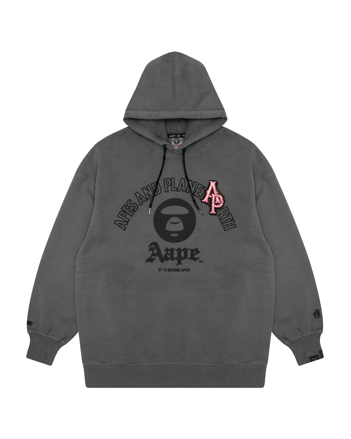 Moonface monogram relaxed hoodie