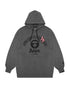 Moonface monogram relaxed hoodie