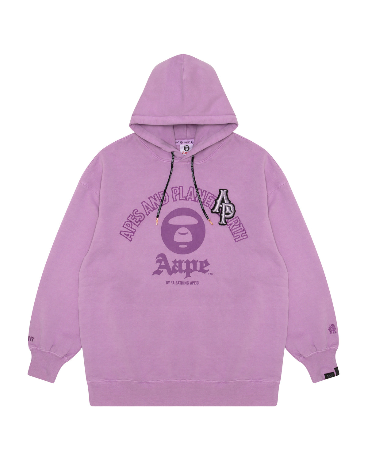 Moonface monogram relaxed hoodie