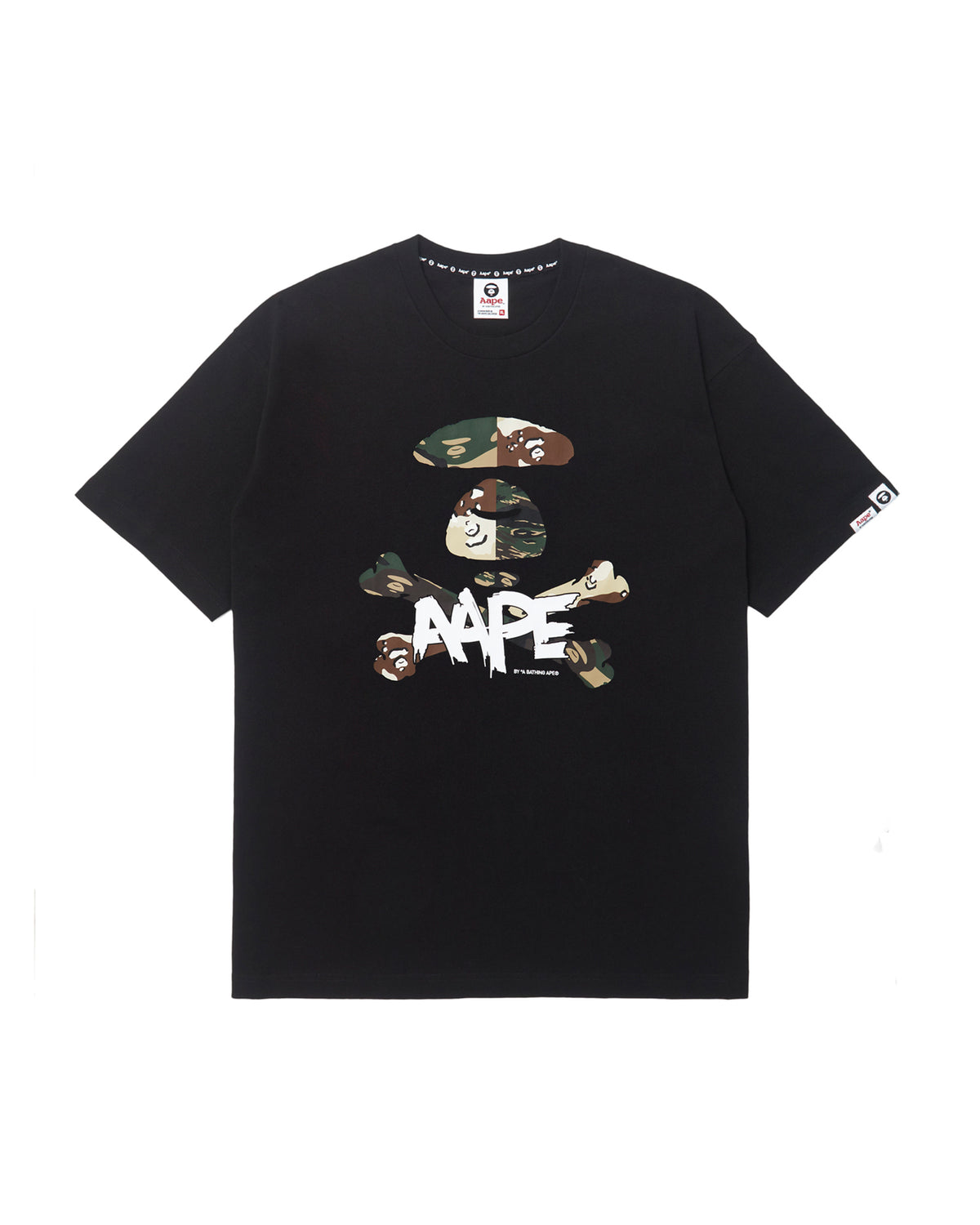 Moonface camo graphic tee