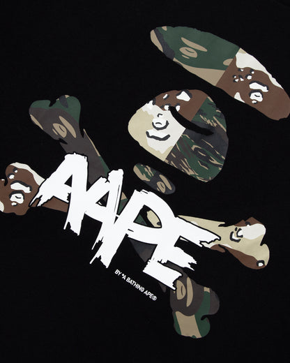 Moonface camo graphic tee