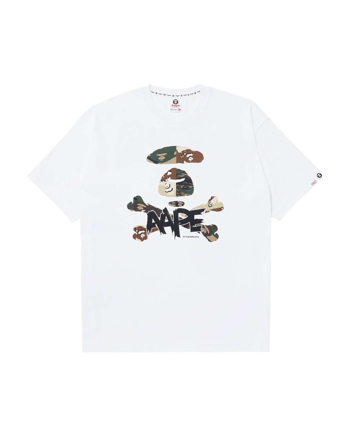 Moonface camo graphic tee
