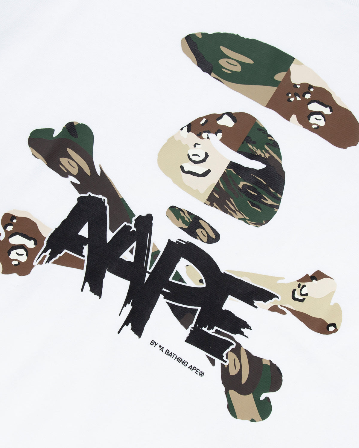 Moonface camo graphic tee