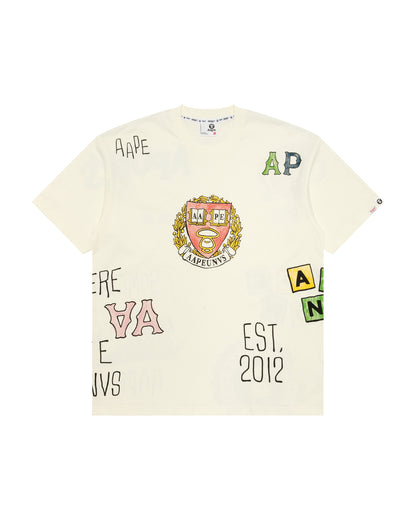 Multi-logo print tee