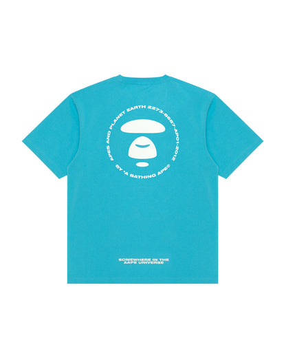 Camo moonface logo tee