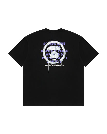 Moonface drip graphic tee